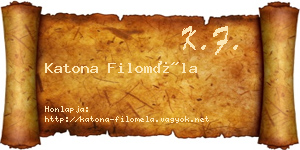 Katona Filoméla névjegykártya